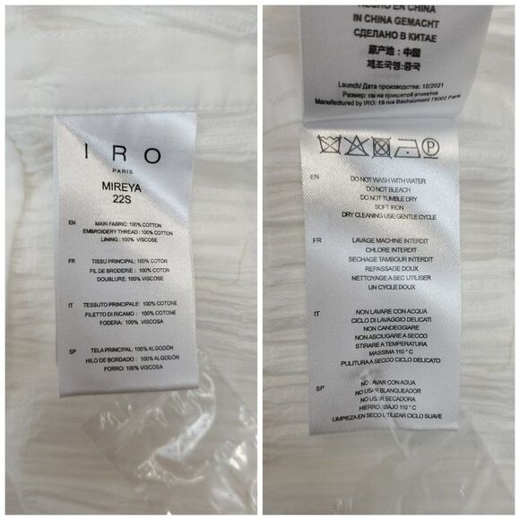 IRO Mireya Eyelet Strappy Halter Neck Peplum Top - Picture 14 of 14